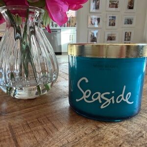 Henri Bendel Seaside Candle in Blue with Gold Lid